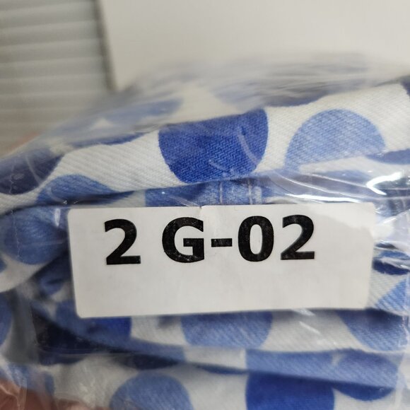 Zara Pants Womens 0 Blue 70's Floral Print Straight Leg Retro Button Fly Jeans - Picture 13 of 13